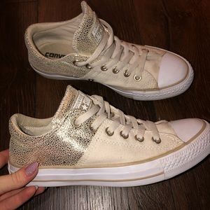 Gold shiny Converse